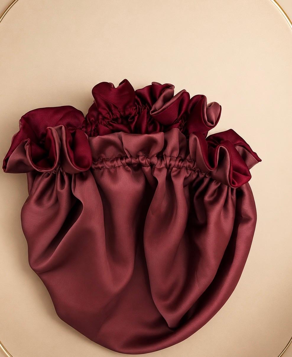 Bonnet Double Satin Réversible Maison Malyan