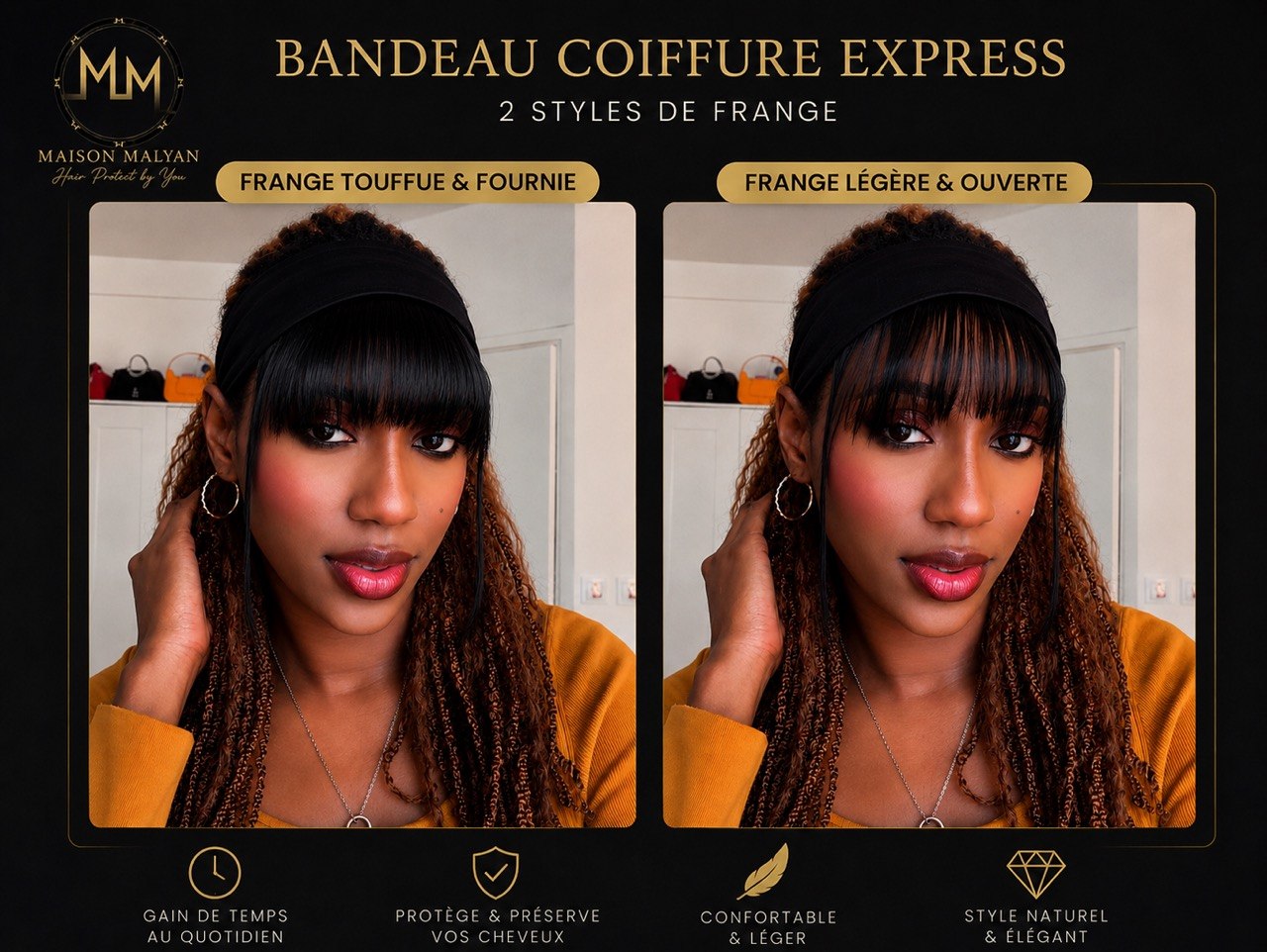 Bandeau Frange - Coiffure Express Touffue & Fournie