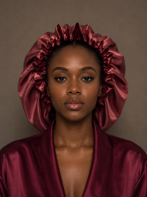Bonnet Double Satin Réversible Maison Malyan